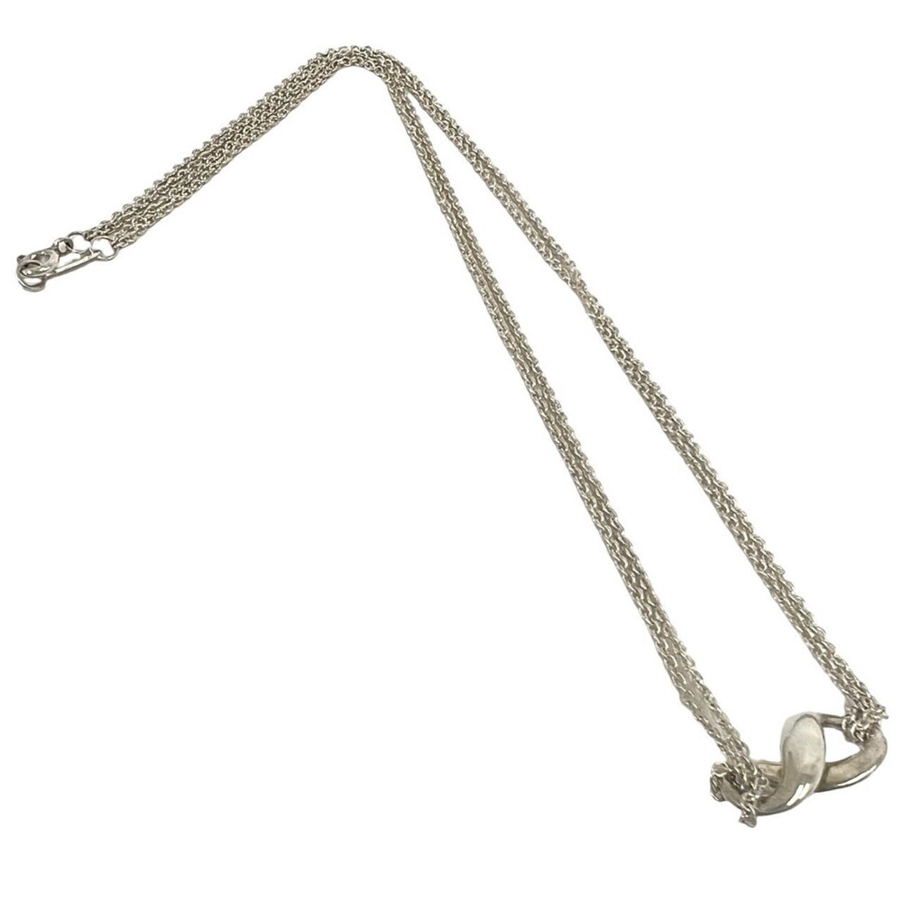 TIFFANY&Co. Tiffany Vintage Infinity Necklace, Sterling Silver 925 Pendant Ch...